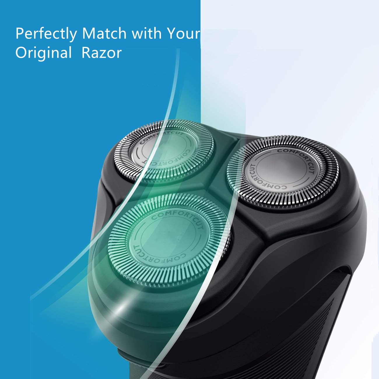 BECHY SH30 Replacement Heads for Series 3000, 2000, 1000 Shavers and S738, Compatible with Philips Norelco Shaver ComfortCut Blades Shaving Heads Like S1560 S3310