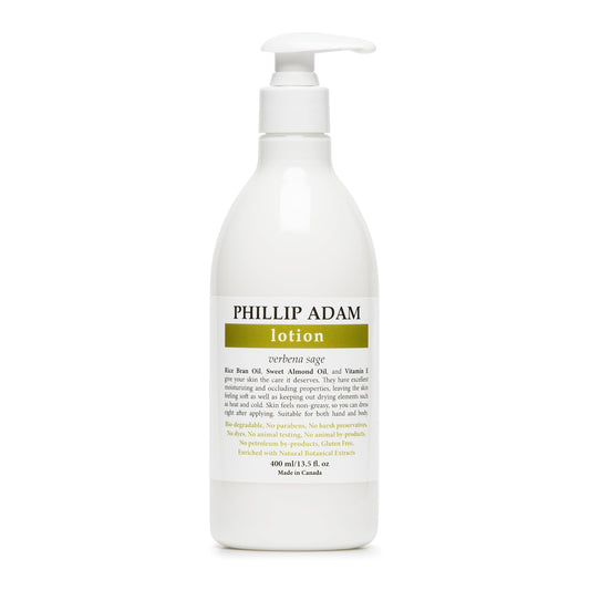Phillip Adam Verbena Sage Hand and Body Lotion for All Skin Types - Nourishing and Moisturizing - All Natural Based Ingredients - 13.5 Fl Oz