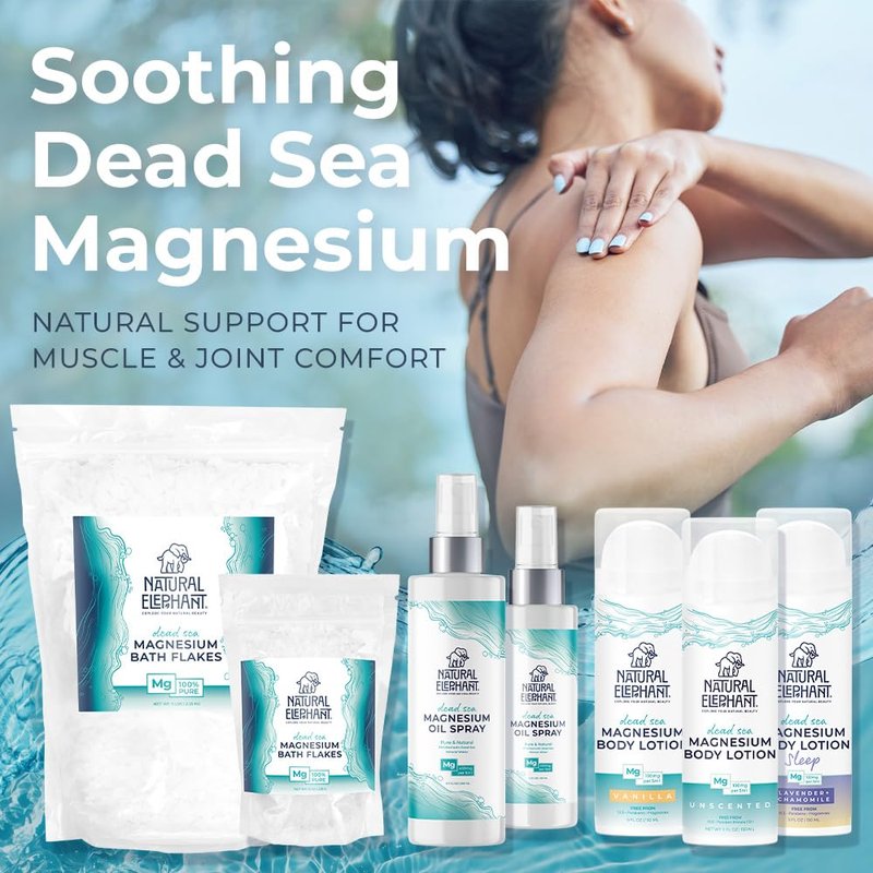 Dead Sea Magnesium Lotion - Unscented Body Moisturizer with Natural Minerals | 5 oz (150 ml)