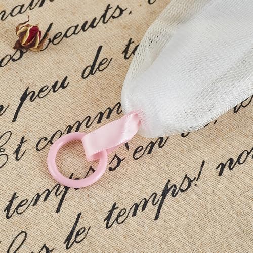 5 counts Reusable Foaming Net for Face Wash, Creates Rich Lather, Cleanser Saver Mesh, Gentle Face Cleansing Skincare Tool, Hangable, Durable Multi-Layer Mesh