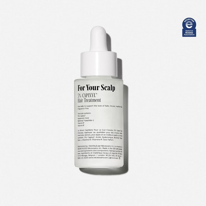 Nécessaire Scalp Serum - 5% Capixyl™ & 1% Hyaluronic Acid for Thicker Hair | Fragrance-Free, 1 fl oz