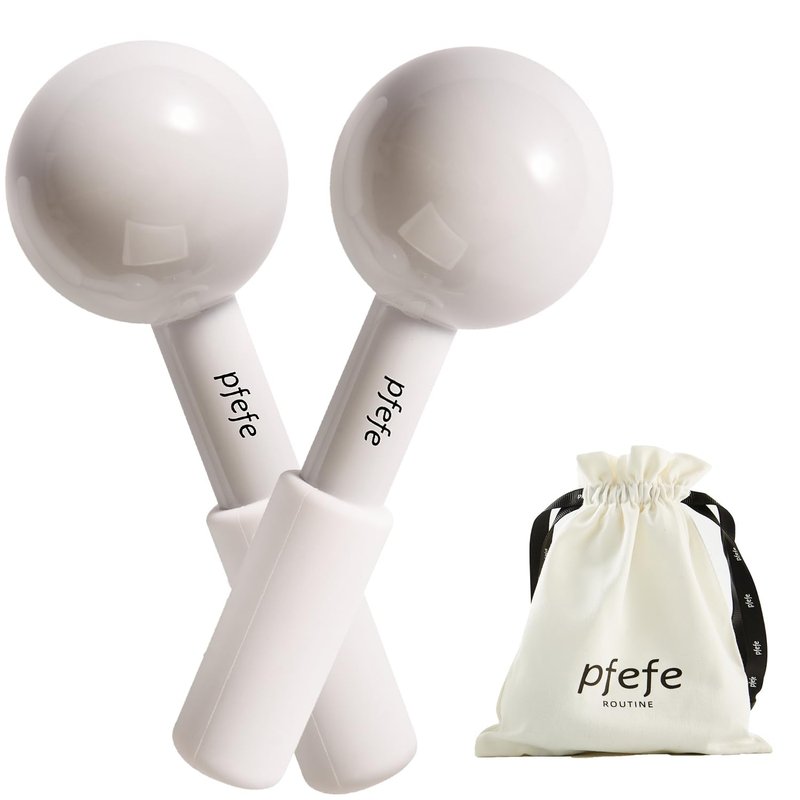 Ice Globes for Face & Eyes - Unbreakable Stainless Steel Cryo Sticks for Puffiness, Wrinkles & Dark Circles | Beauty Facial Tool