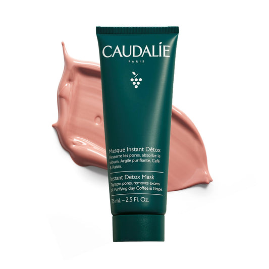Caudalie Instant Detox Mask, Pore Minimizing Pink Clay Face Mask - 75 mL