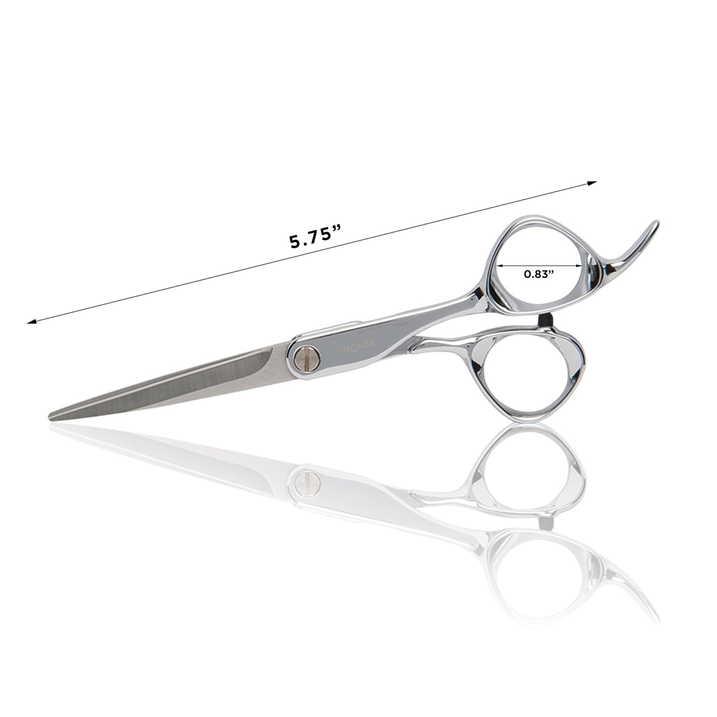 Fromm Professional Explore 5.75" Hair Cutting Shears for Wet & Dry Hair Polished Silver Japanese Steel Scissors with Beveled Blade, Professional Shears For Hair Stylist, Cosmetology & Salon Supplies