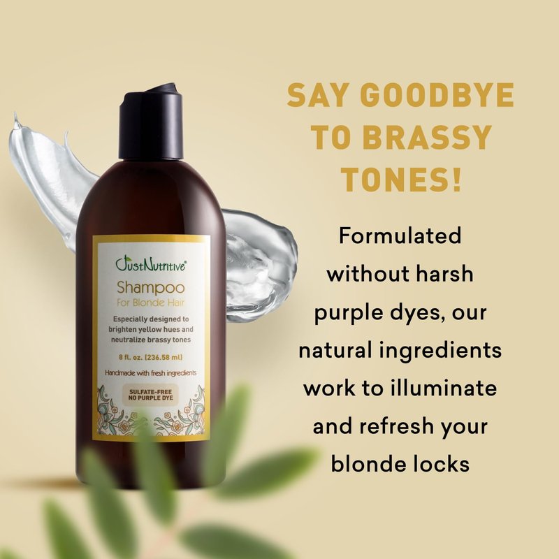Blonde Hair Shampoo - Neutralize Brassy Tones | Paraben-Free, 8 oz. Bottle
