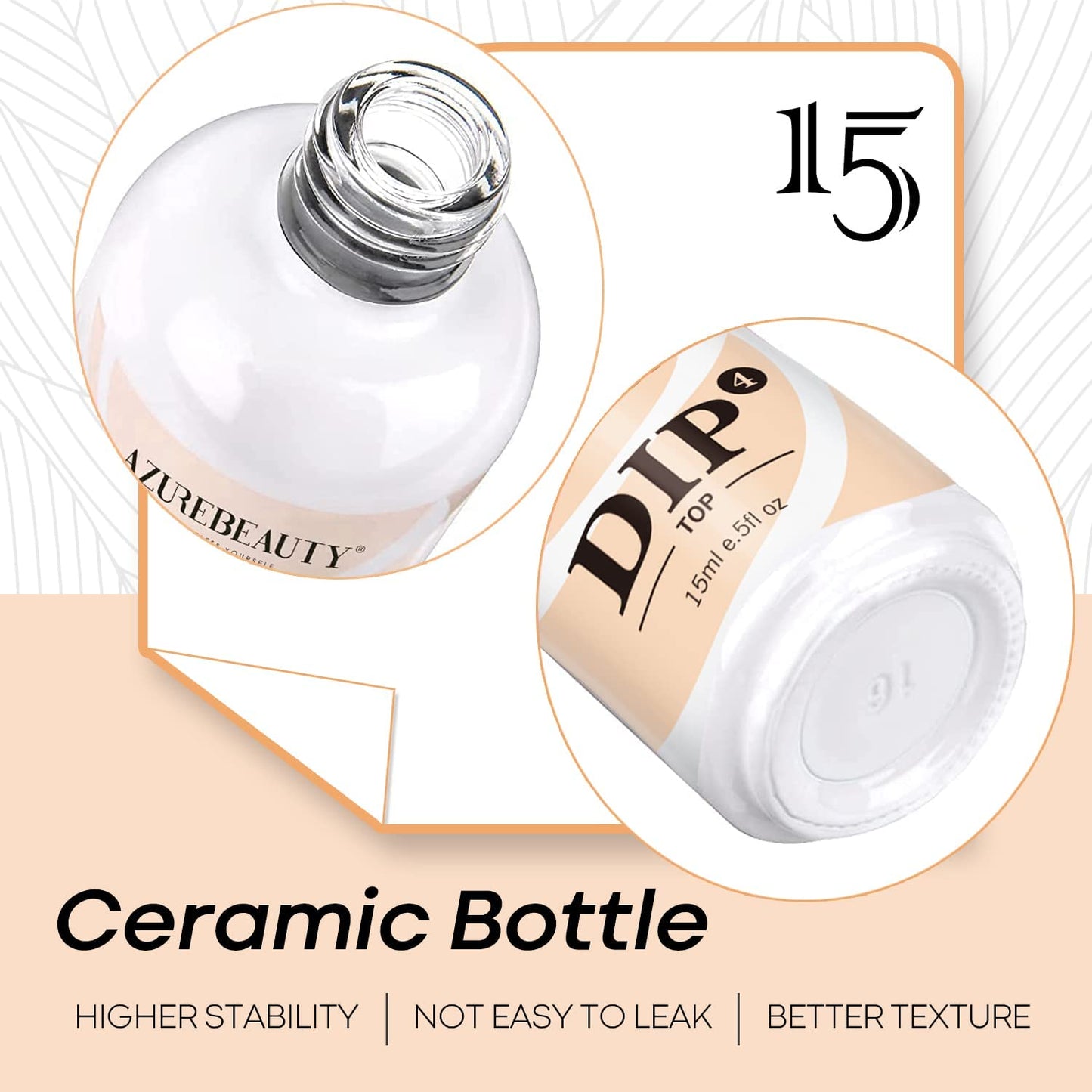 Clear Dip Powder for Nails - Essential Transparent Dipping Build Powder + Dip Powder Liquid Set 15ml/0.5oz