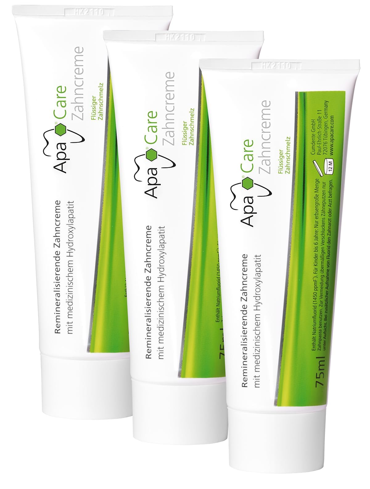 Apacare Remineralizing Toothpaste 75ml, Pack of 3 (3X 75ml)