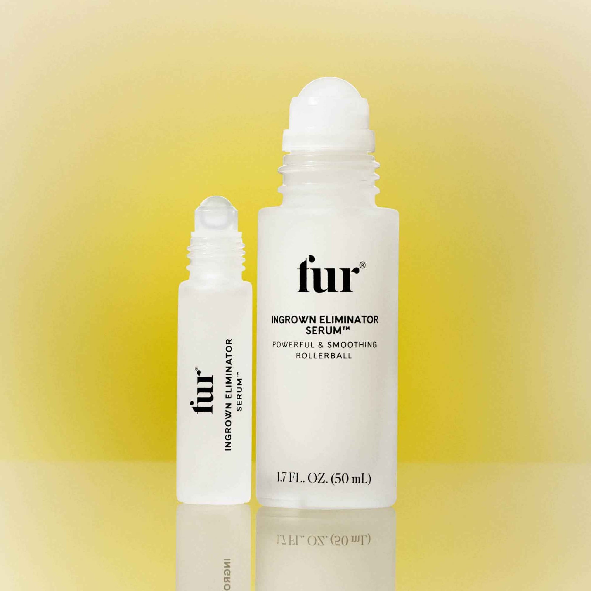 Fur Ingrown Eliminator Serum Rollerball Travel Size - Powerful Ingrown Hair Treatment Serum With AHAs and BHAs to Treat and Prevent Ingrown Hairs and Bumps, Hydrates and Soothes Irritated Skin - 10 ml