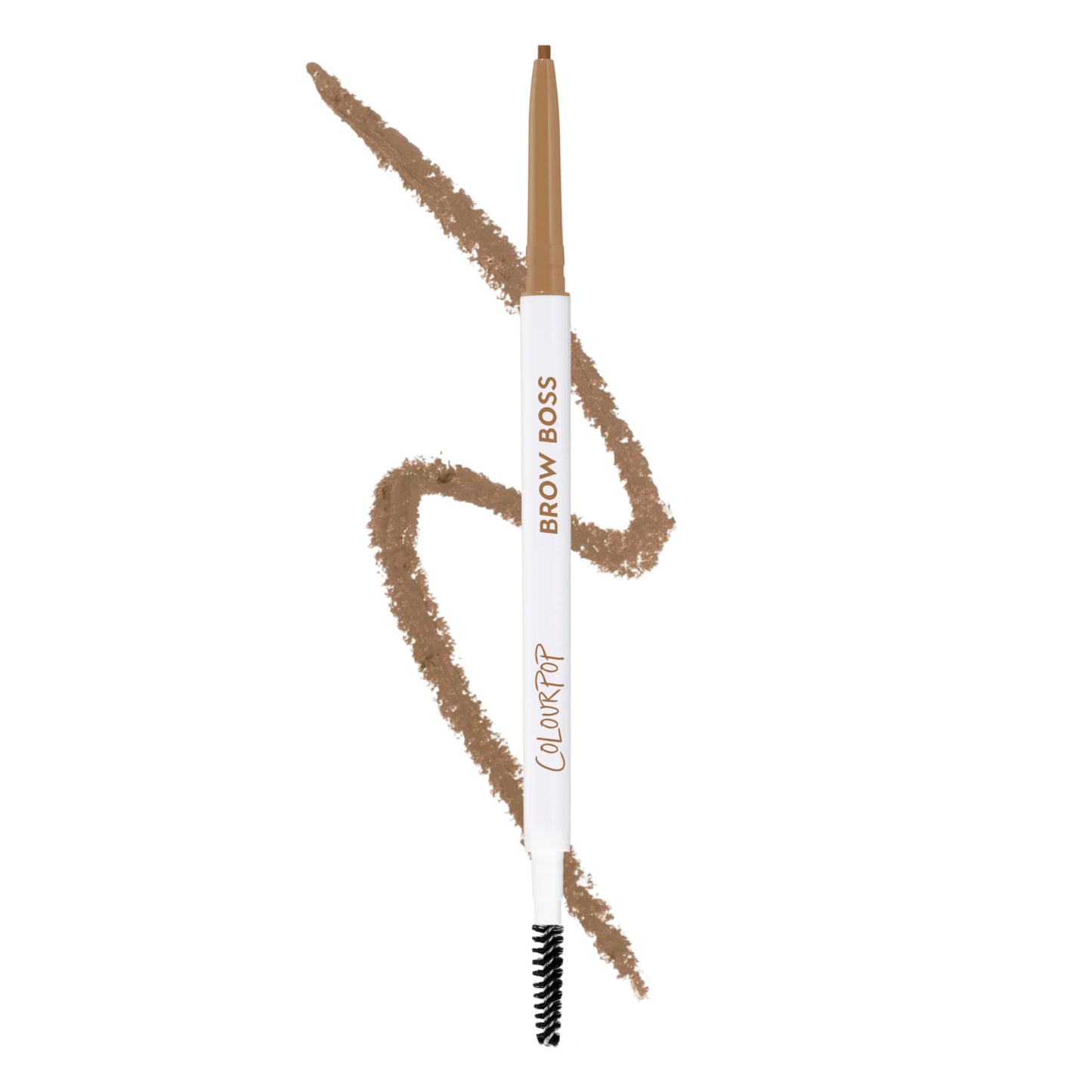 Colourpop Brow Boss Waterproof Eyebrow Pencil - Defining Brow Pencil with Precision Tip, Retractable Twist & Built-In Spoolie - 8-Hour Wear - Creates Natural Hair-Like Strokes - Blonde (0.003 oz)