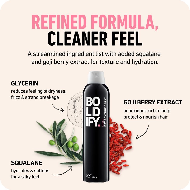 Boldify Dry Texture Spray - Hair Volumizer and Texturizing Spray for Fine Hair - Stylist Recommended Volume Products for Women & Men