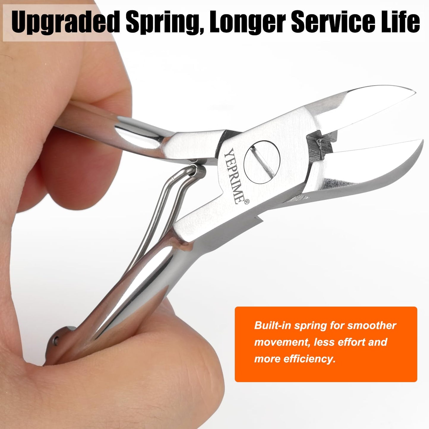 YEPRIME Toenail Clippers for Thick and Ingrown Nails, Curved Blade