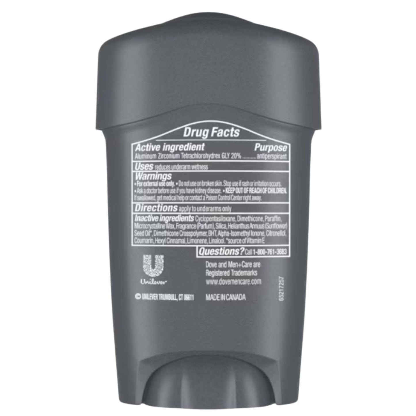 Dove Men + Care Clinical Protection Antiperspirant Deodorant Solid Clean Comfort 1.70 oz (Pack of 5)