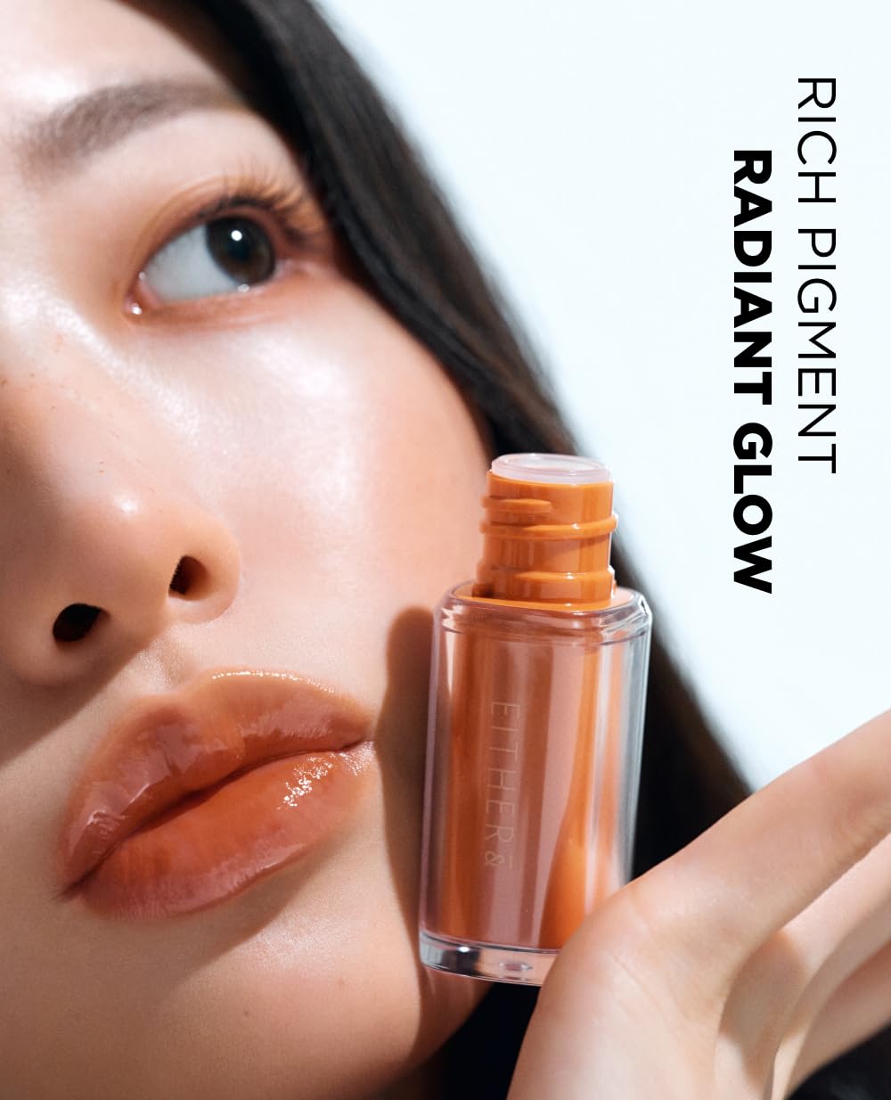 EITHER& Dewy Syrup Tint 02 – Tokyo Blossom | Vibrant & Fresh Color Lip Tint, All-Day Juicy Glow, Smudge-Proof, Hydrating, Long-Lasting, Non-Sticky Formula (4.3g)