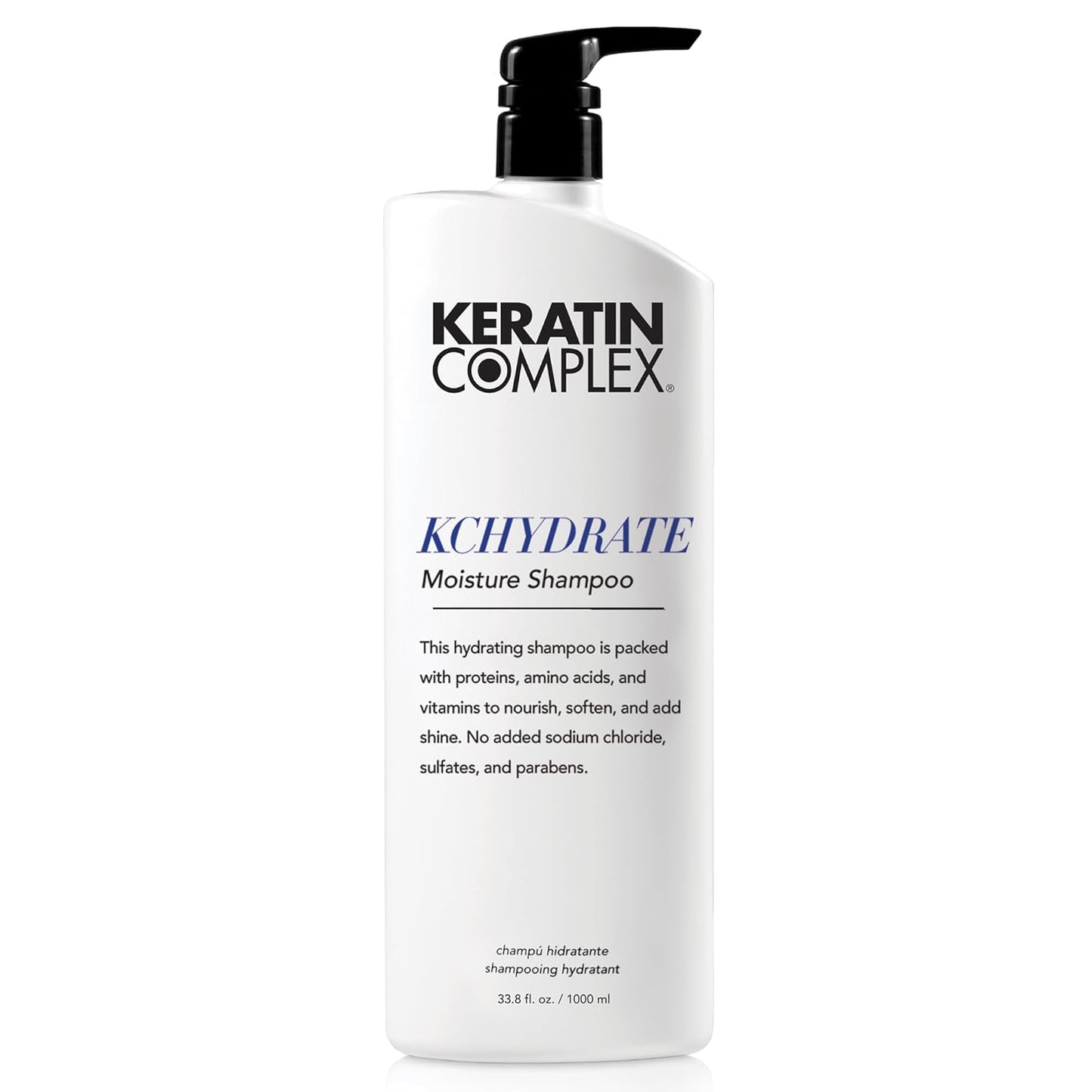 Keratin Complex Hydrating Shampoo - 33.8oz | Moisturizing Formula for Soft, Healthy Hair