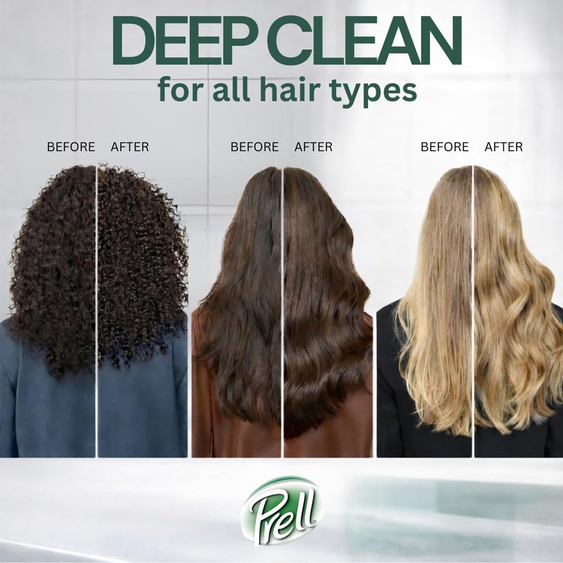 Prell Classic Clean Shampoo, Leaves Hair Healthy, Shiny and Full of Texture without Causing Dryness, Alcohol Free, 13.5 Fl Oz, Pack of 6