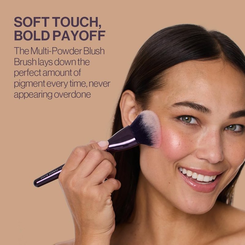 Anisa Beauty Multi-Powder Blush Brush | Professional Makeup Brush with Soft Synthetic Fibers | Ideal for all powder blush formulas | Vegan & Cruelty-Free