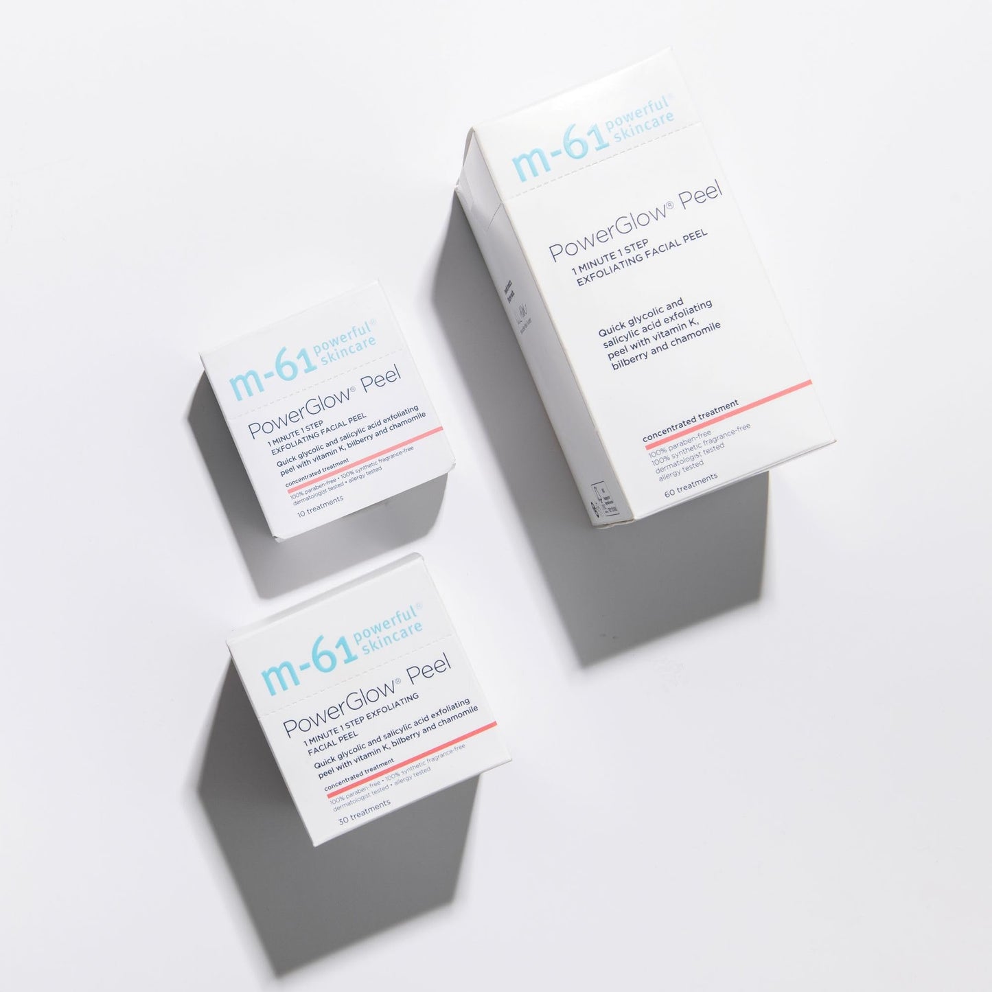 m-61 PowerGlow Peel | Exfoliating Facial Peel With Glycolic, Salicylic Acid. 1 Minute, 1 Step - 10 Treatments
