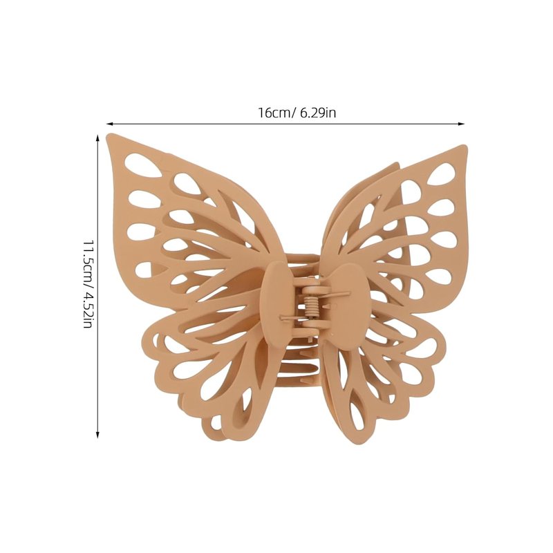 KALLORY Butterfly Hair Clips - 8 Large Claw Clips for Women & Girls | Stylish Hair Accessories