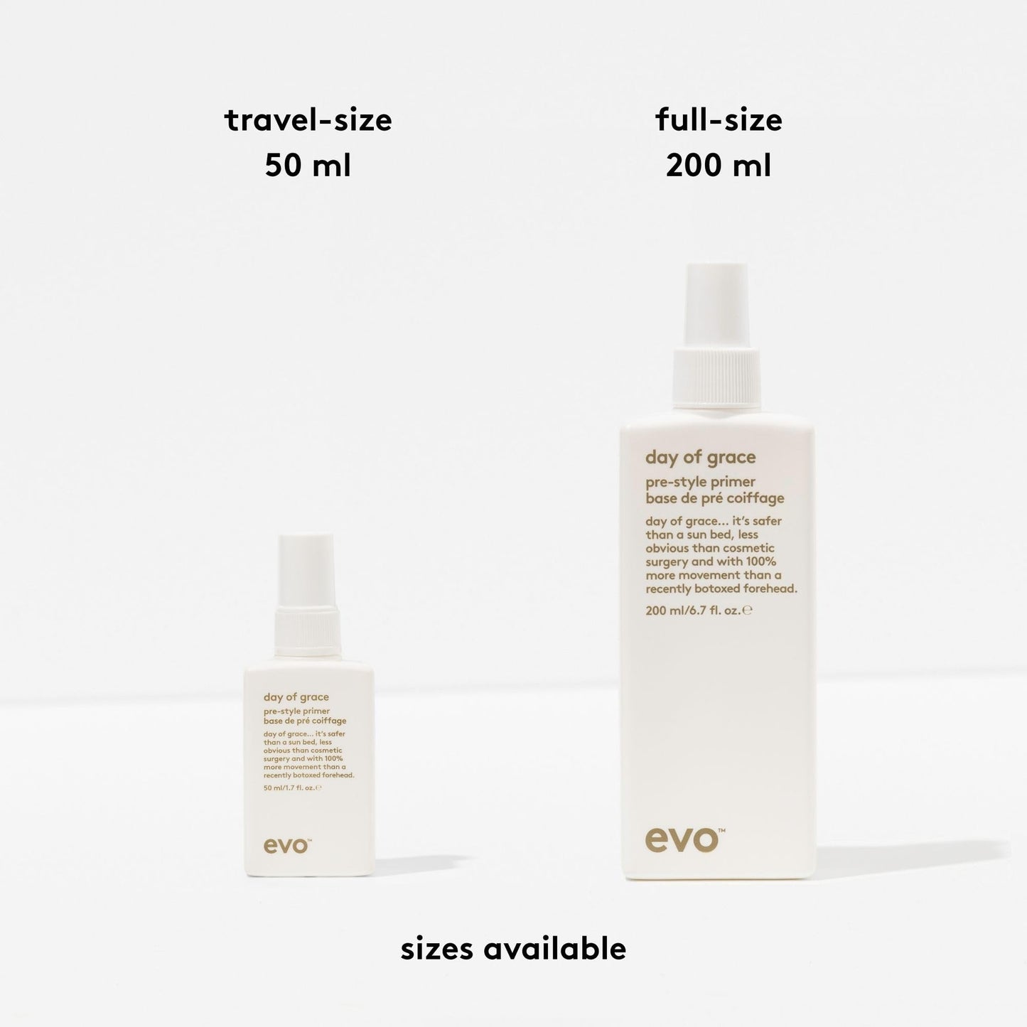 EVO Day Of Grace Pre-Style Primer - Full Size Lightweight Leave In Heat Protectant Spray To Detangle & Improve Condition - 6.7fl.oz