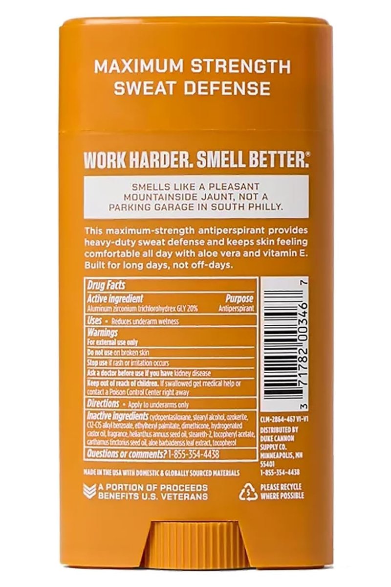 Duke Cannon Antiperspirant Deodorant for Men - Alpine Air & Cedarwood Scent | 3 oz, Long-Lasting Sweat Protection