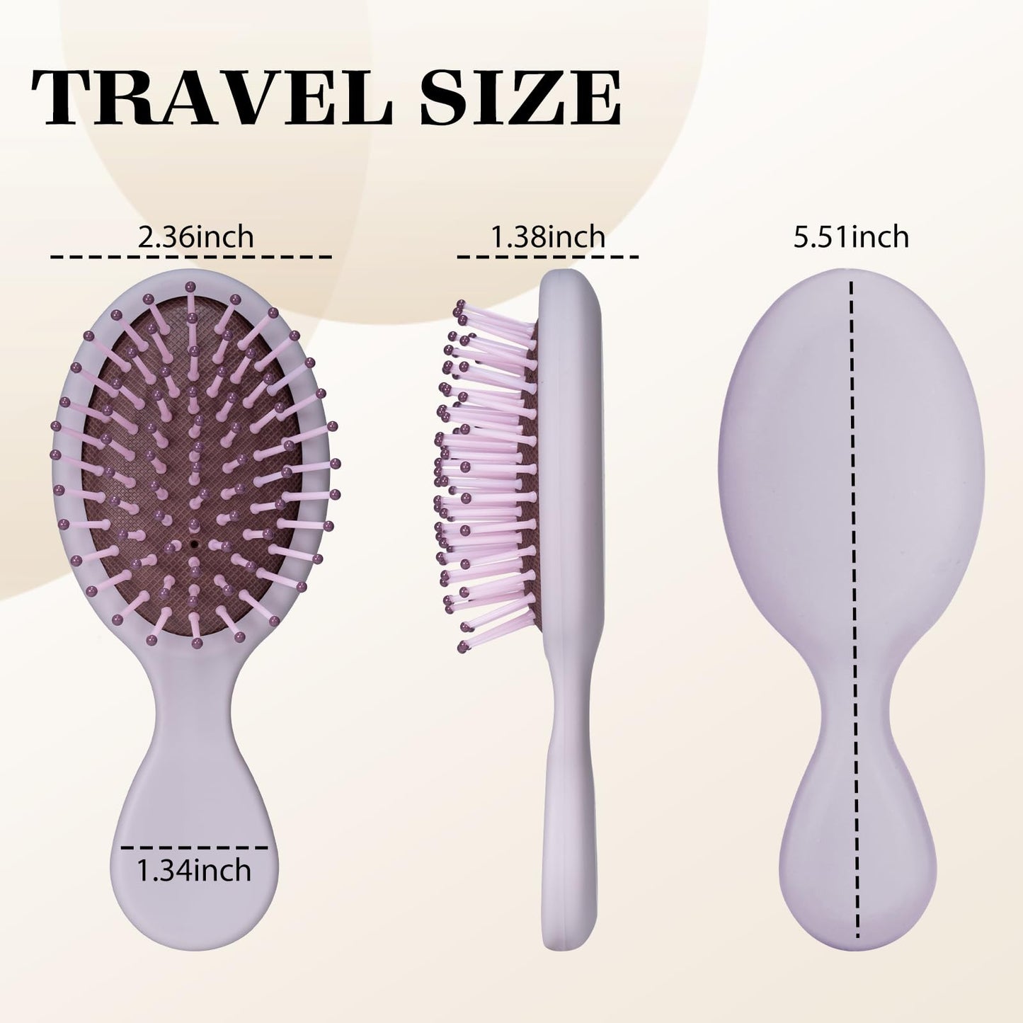 Bituemly 10Pcs Mini Hair Brush, Travel Detangling Brush for Girls Boys Kids Women Men, Pocket Small Hairbrush for Thick Curly Thin Long Short Wet or Dry Hair No Tangle