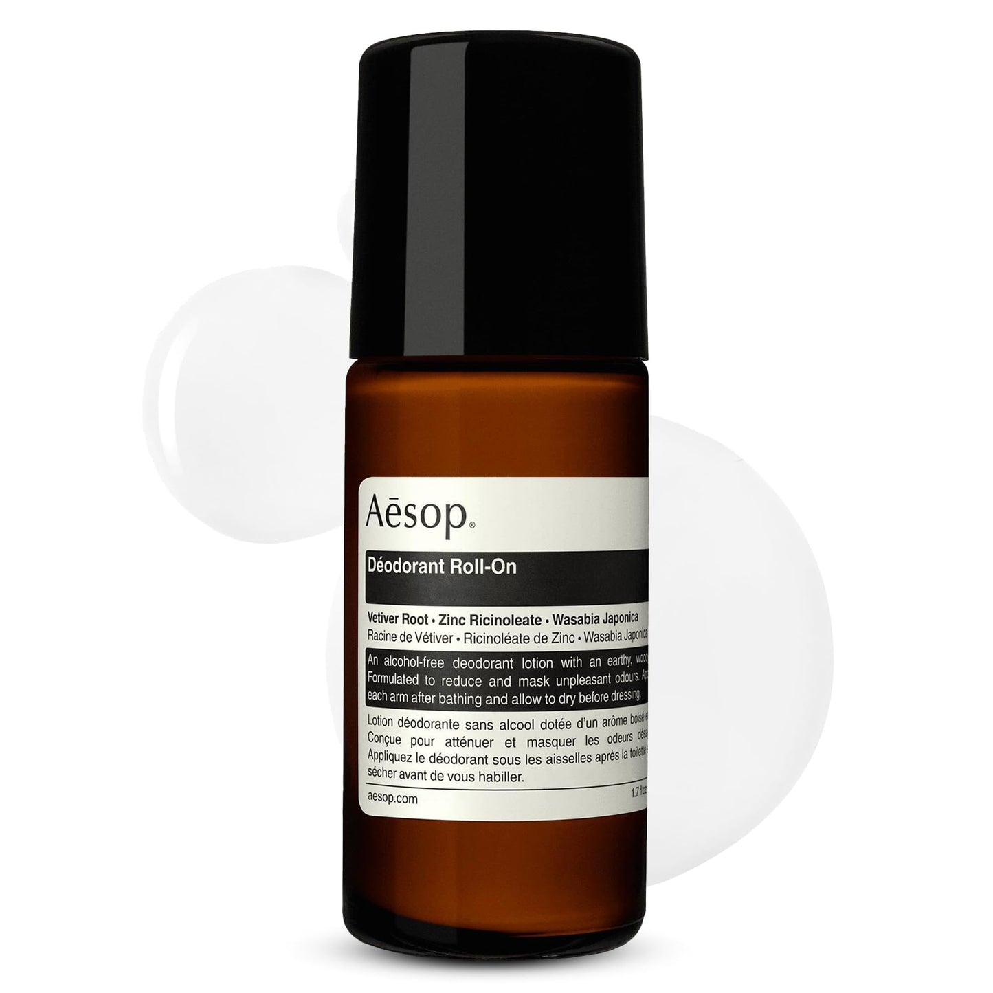 Aesop Aluminum Free Roll On Deodorant for Women & Men | Vetiver, Zinc, and Tea Tree to Reduce Odor | Alcohol-Free Formula for Sensitive Skin | Woody & Earthy | 1.6 oz
