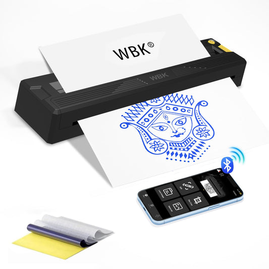 Tattoo Stencil Printer,Portable-Wireless-Bluetooth-Thermal-Inkless Tattoo Printer with 3 pcs Tattoo Transfer Paper,Tattoo Printer Machine Compatible with Phone/Pc&Pad,for Tattoo Beginners&Artists