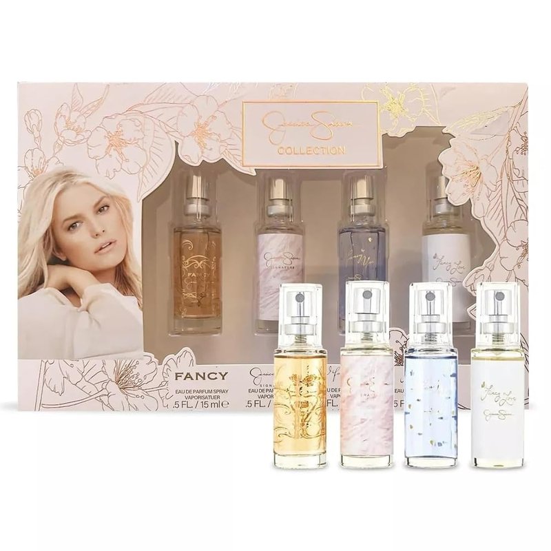 Jessica Simpson 4-Piece Women's Gift Set - Mini Eau de Parfum Travel Spray | 0.5 Ounce