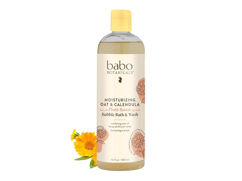 Moisturizing Oat & Calendula 2-in-1 Bubble Bath | Gentle Cleanser for Dry & Sensitive Skin – Vegan, Family Safe – 1 or 2 Pack