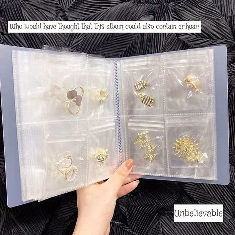 Nail Art Sticker Storage Book Display - 80 Slots Translucent Empty Decals/Photos Collecting Album - Tools for Nail Art