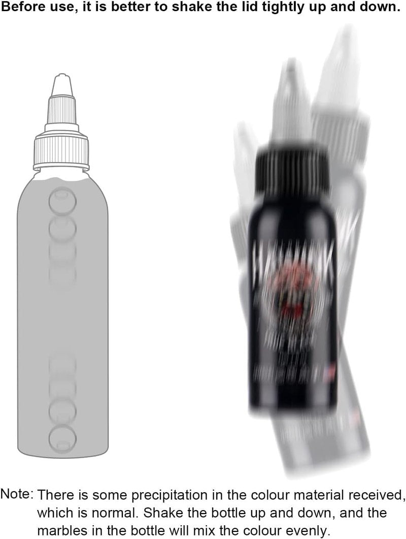Hawink Tattoo Ink Set - 14 Vibrant Colors | 1/2 oz (15ml) Pigment Kit for Professional Use