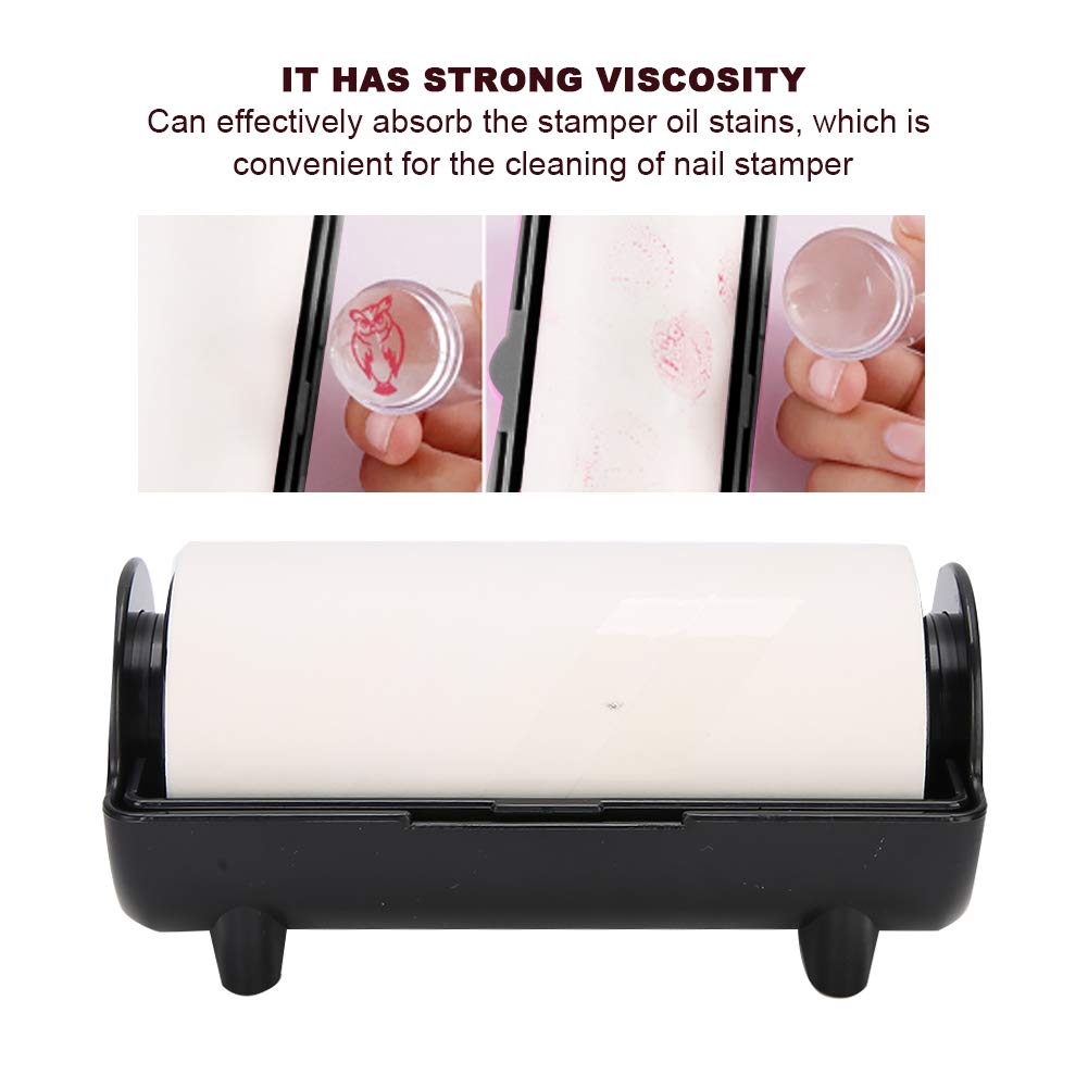 Nail Stamper Oil Absorbing Sheet Paper – Black DIY Manicure Tool for Clean Pattern Transfer, compatible with/Rectangle/Jelly Nail Stamping Plates & Polish