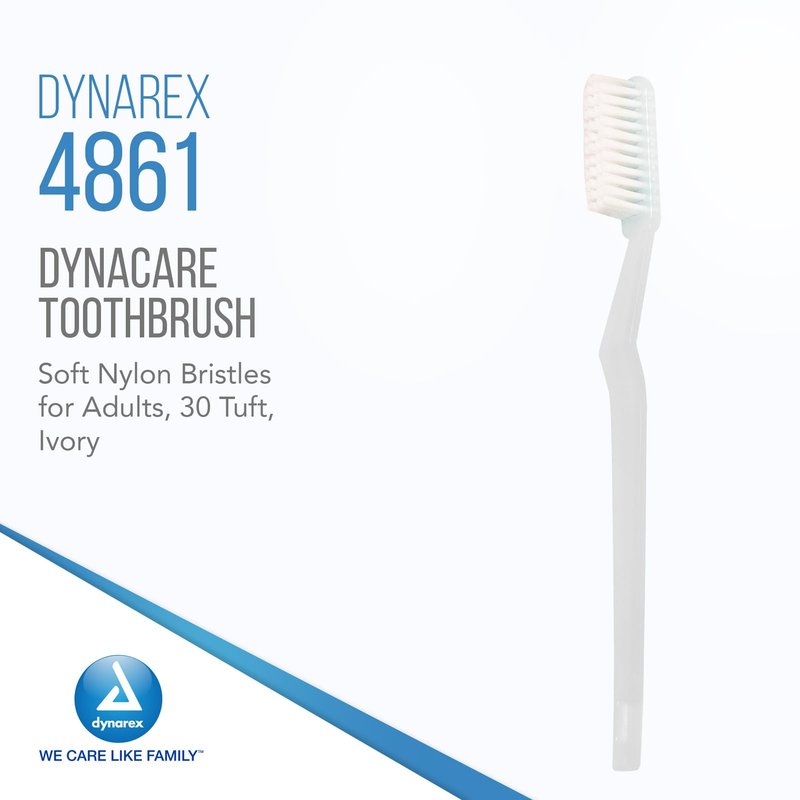 Dynarex Toothbrushes, Adult 30 Tuft,144 Count