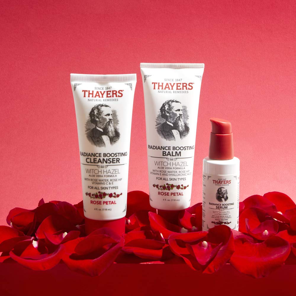 Thayers Rose Petal Cleanser - Radiance Boosting with Vitamin C & E | 4 Ounces