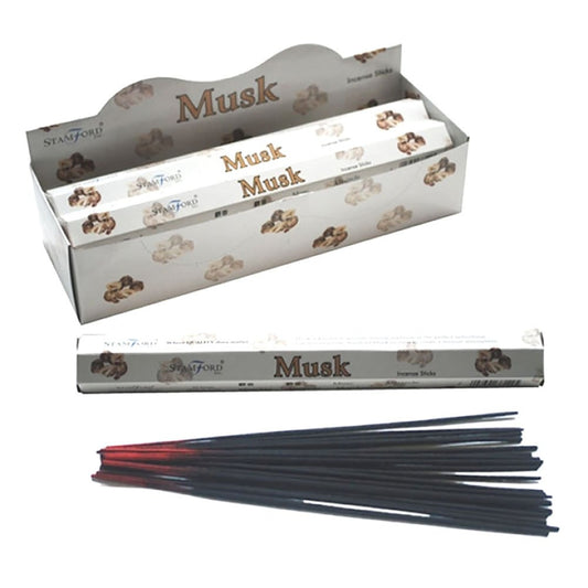 STAMFORD INC. 37141 Musk Incense Sticks, 20 Sticks x 6 Packs