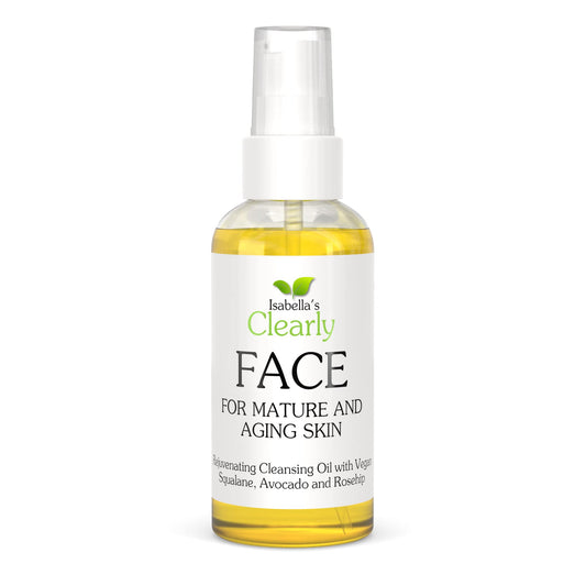 Clearly FACE, Natural Oil Cleanser Face Wash and Makeup Remover | Anti Aging Cleansing Oil with Rosehip, Avocado, Sea Buckthorn, Vegan Squalane | Water Free, Made in USA