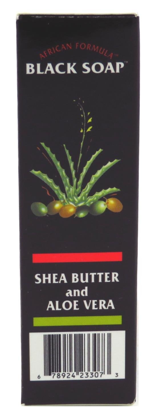 African Formula Black Soap 3.5 Ounce Shea Butter & Aloe Vera (Pack of 6)