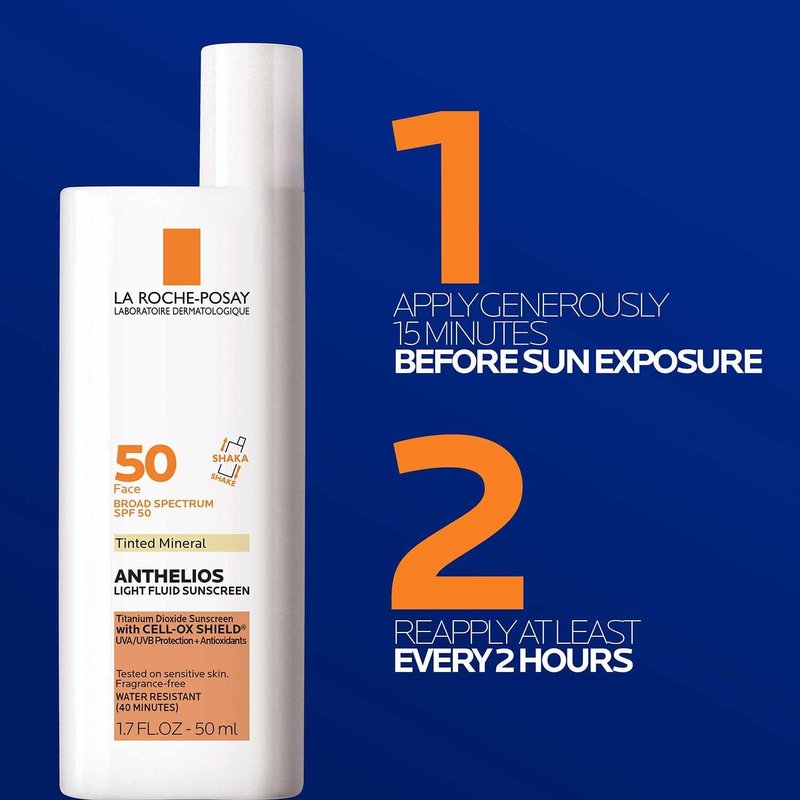 La Roche Posay Anthelios 50 Mineral Tinted Ultra Light Sunscreen Fluid 50ml/1.7oz (Pack of 2)