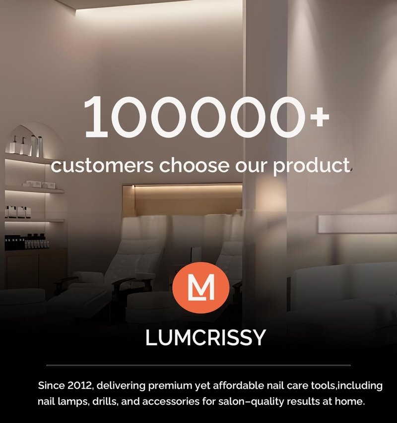 Lumcrissy Professional Nail Dust Collector - 4500 RPM Strong Suction, Quiet Adjustable Brushless Turbo Fan, 360° Dust Collection for Acrylic/Gel Nails, Salon & Home Use (Oatmeal)