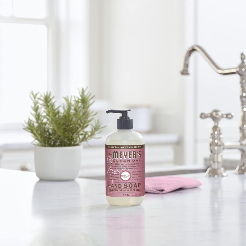 Mrs. Meyer's Liquid Hand Soap - Rosemary Scent | 12.5 Fl Oz | Pack of 6