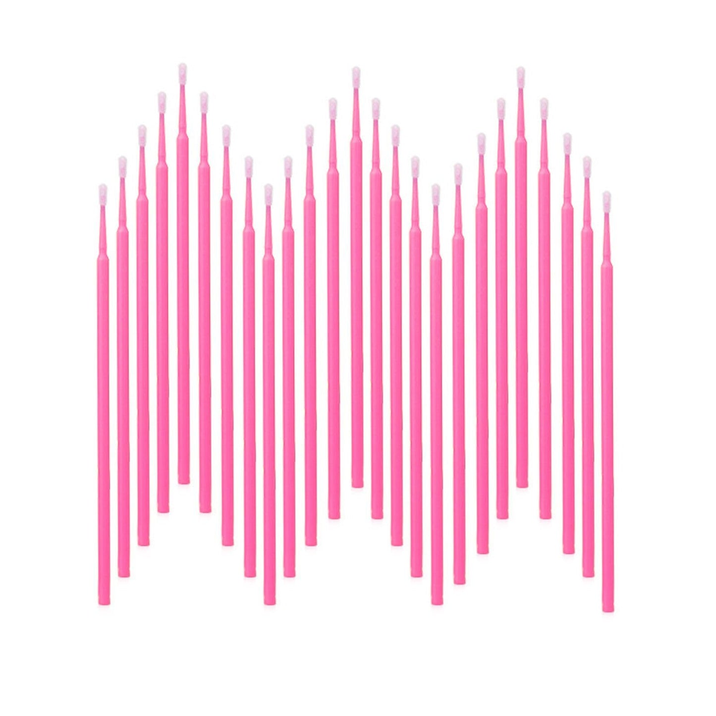 2100PCS Microswabs for Eyelash Extensions，Micro Applicators Brush for Cleaning and Applying Make-up Pink (Head Diameter: 2.0mm)