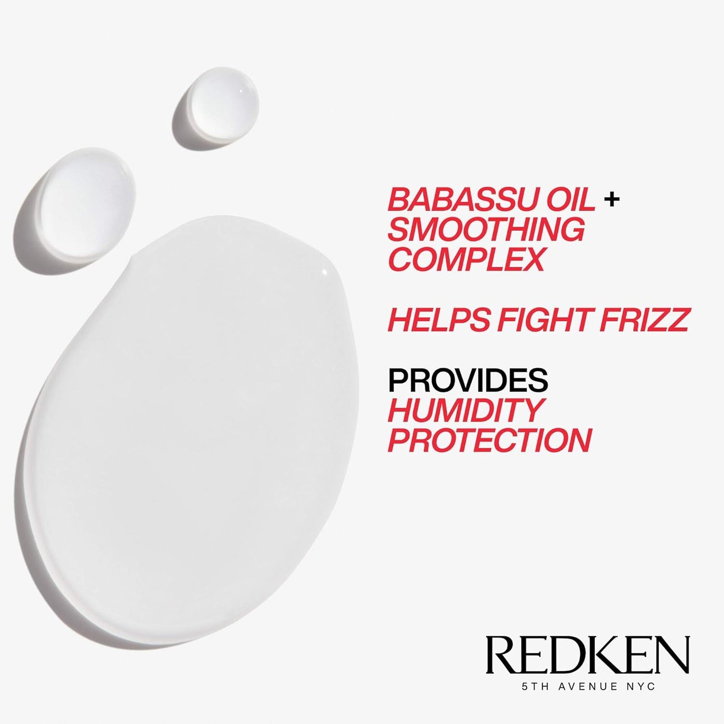 Redken Frizz Dismiss Instant Deflate Oil-In-Serum For Frizzy Hair - Enhances Smoothness and Shine With Babassu Oil, Sulfate-Free