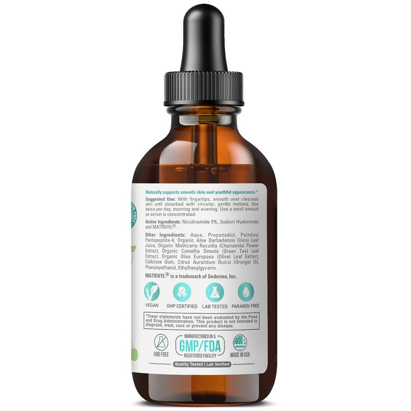 biophix B-3 Nicotinamide Age-Defying Liquid Serum 2 oz - Hyaluronic Acid - Matrixyl ® - Supports Skin Health - Healthy Aging