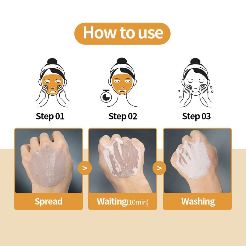 Volcanic Clay Mud Blackhead Mask - Korean Pore Cleansing Treatment | Fast-Drying, 4.23oz