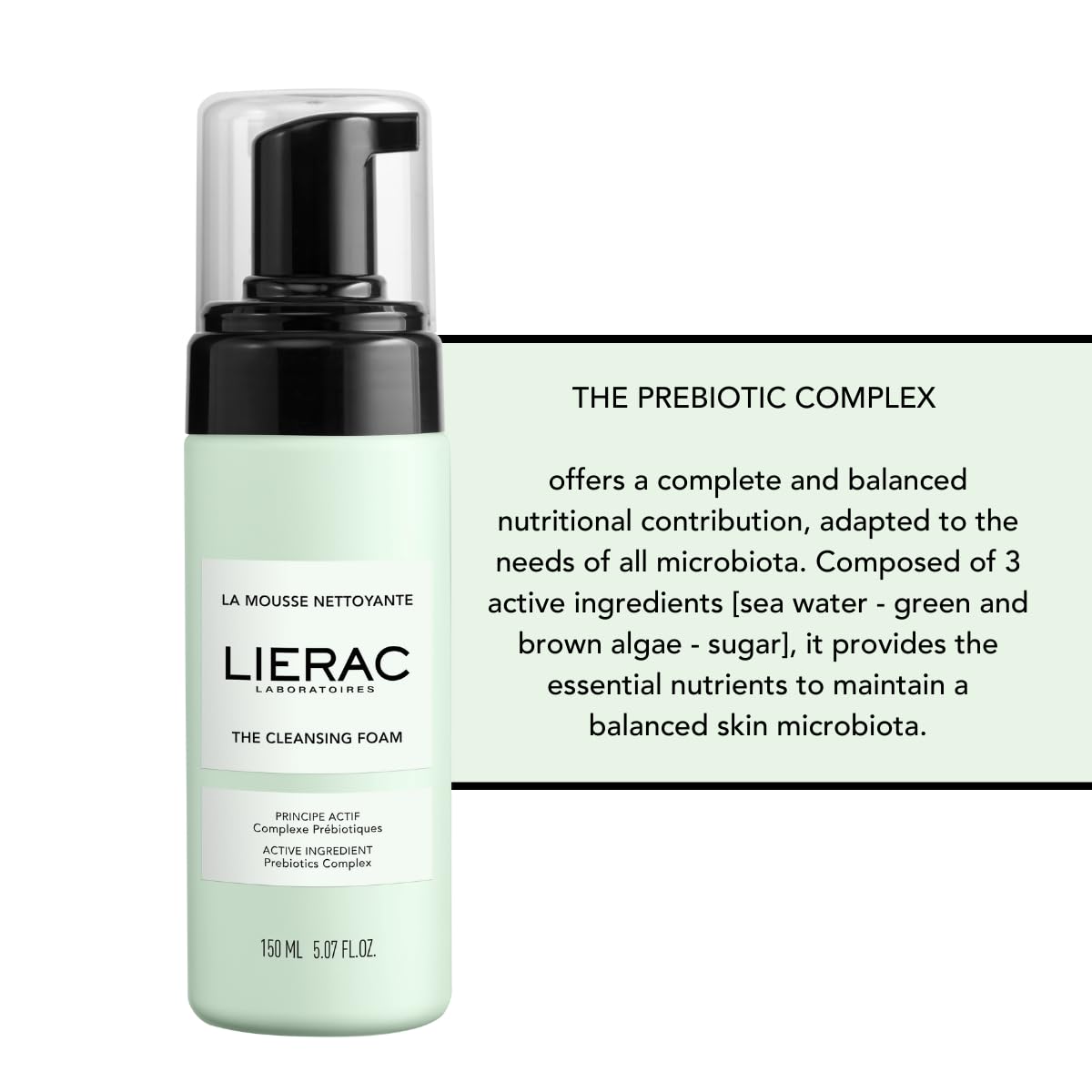 Lierac Demaquillant Deep Cleansing Foam - Foam Cleanser for Face, Purifies, Soothes, Gentle Face Wash for All Skin Types - 150ml Pump