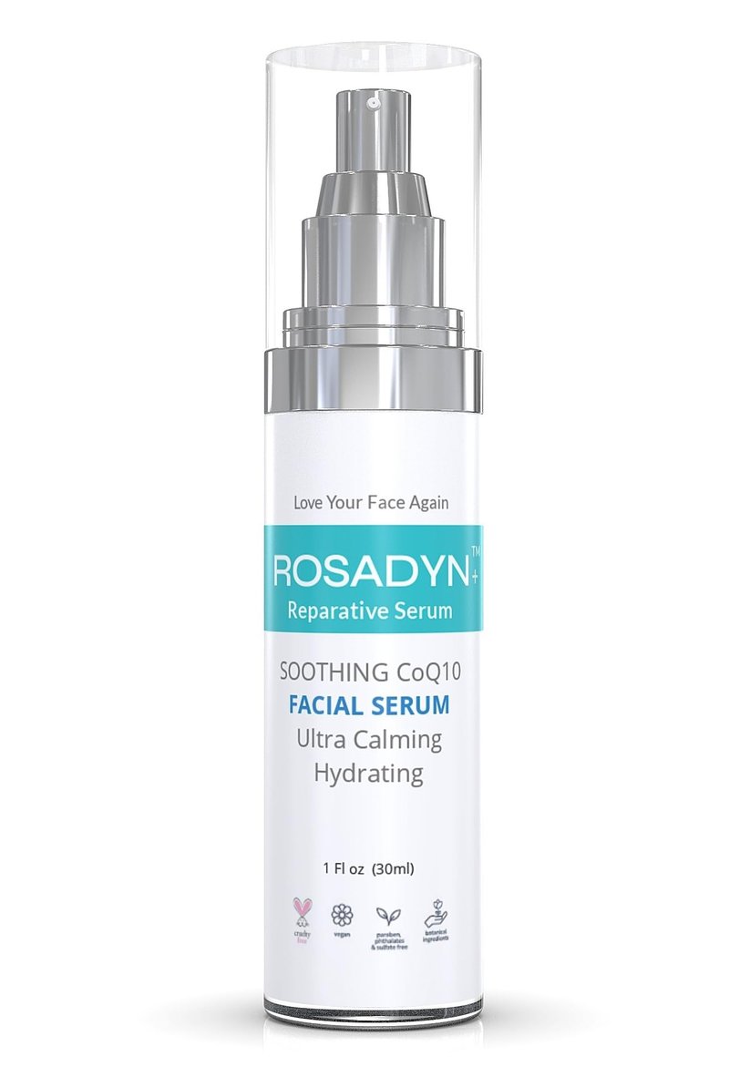 Rosadyn+ Rosacea Redness Serum, CoQ10 and Vitamin C, with Hyaluranic Acid, Green Tea Extract