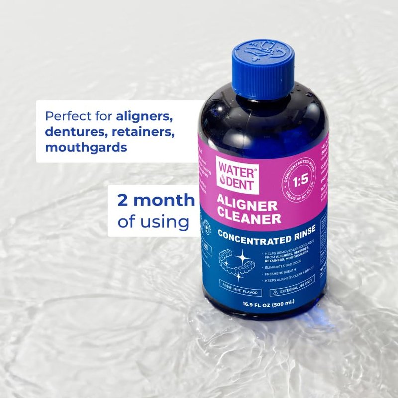 Aligner Cleaner Rinse - Alcohol-Free Mint Formula for Invisalign & Retainers | 101 fl. oz (2-Month Supply)