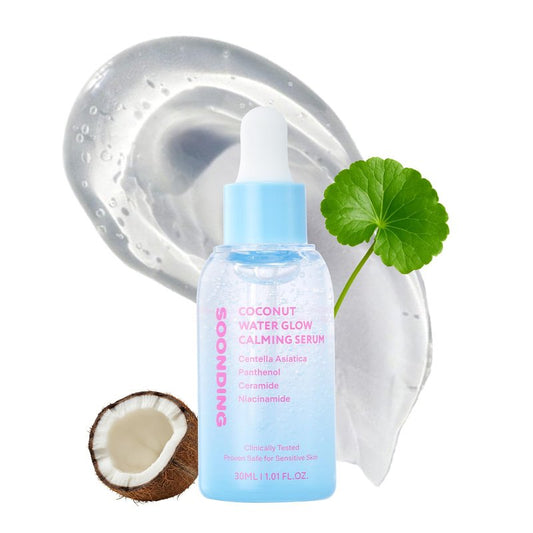 SOONDING Coconut Water Glow Calming Serum | Soothing for Sensitive Skin | Daily Hydration | Panthenol, Niacinamide & Centella | Fragrance-Free | Korean Skin care (30ml / 1.01 fl oz)