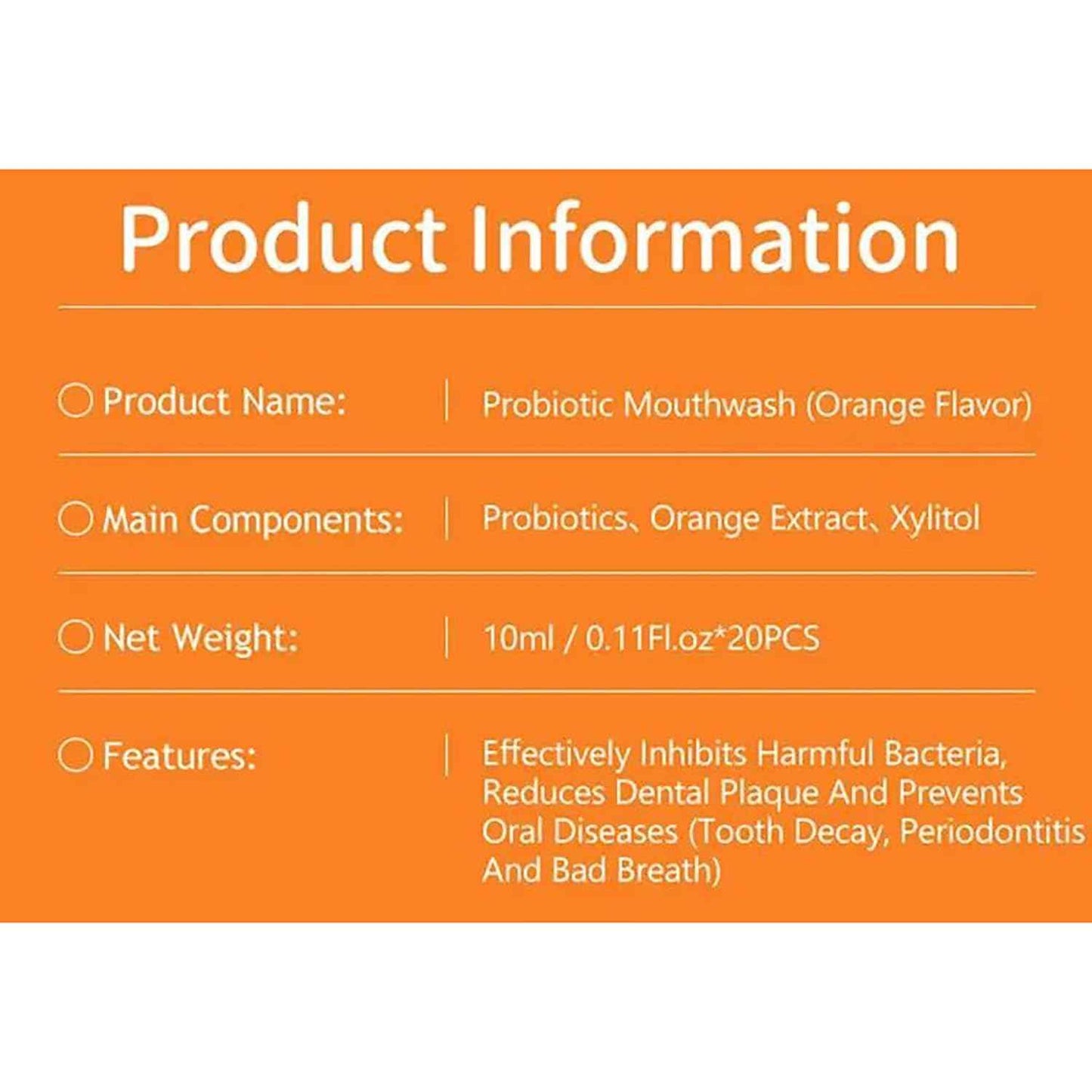 DISAAR BEAUTY Probiotic Mouthwash Removes Tooth Stains Soft Cool Mouth Feeling Protect Clean Deodorant Teeth 0.11fl.oz X 20pcs (Grape - Repair Gums & Fresh Breath & Prevent Decay)