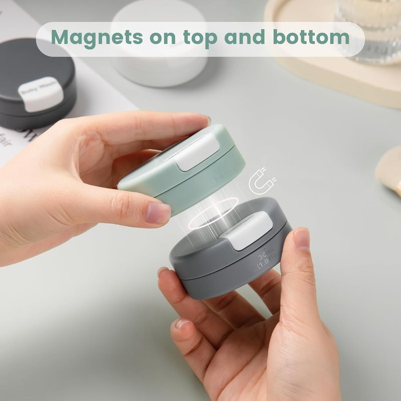 Travel Bottles Set - TSA Approved Leak Proof Containers | BPA Free Refillable Capsules with Labels